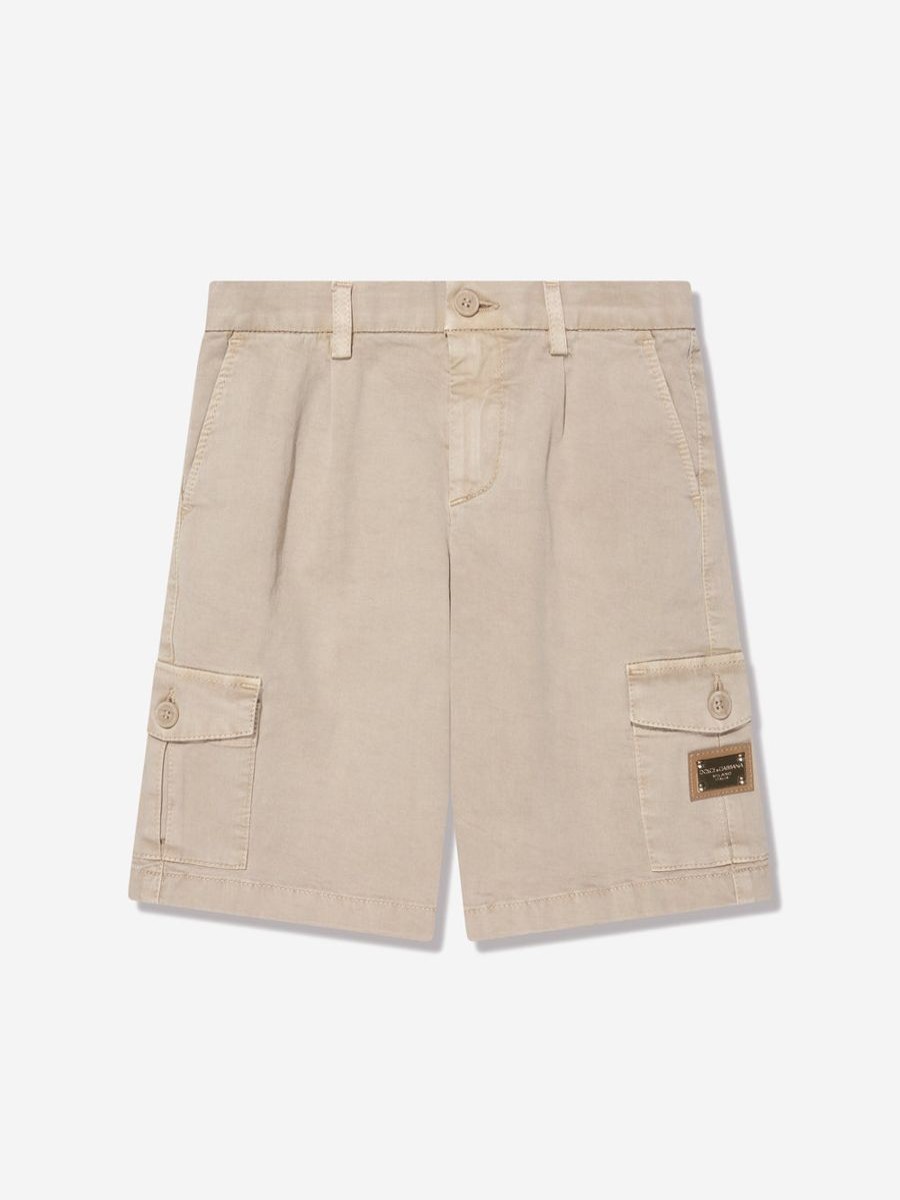 Teen Dolce & Gabbana Kids Shorts | Boys Cargo Shorts In Beige