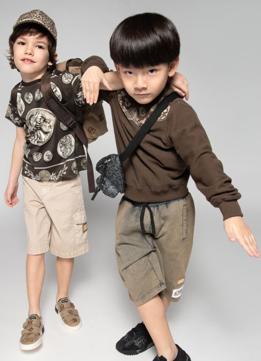 Teen Dolce & Gabbana Kids Shorts | Boys Cargo Shorts In Beige