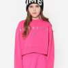 Girls MM6 Maison Margiela Sweatshirts & Hoodies | Girls Cropped Logo Sweatshirt In Pink