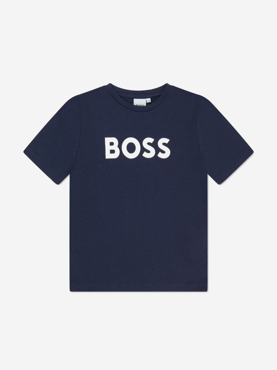 Teen BOSS Sweatshirts & Hoodies | Boys Logo T-Shirt In Navy