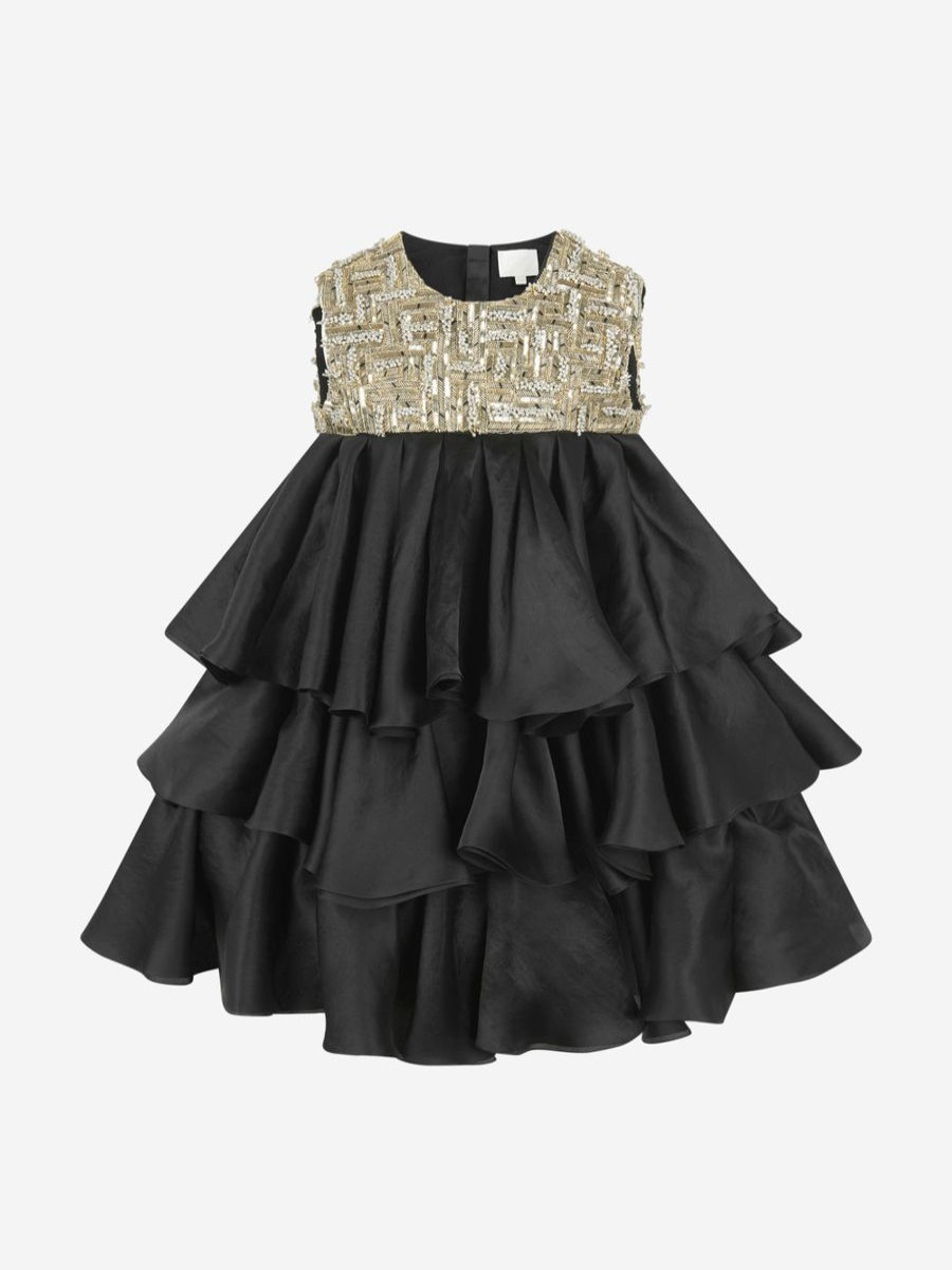 Teen Maison Ava Dresses | Girls Lumi Dress In Black