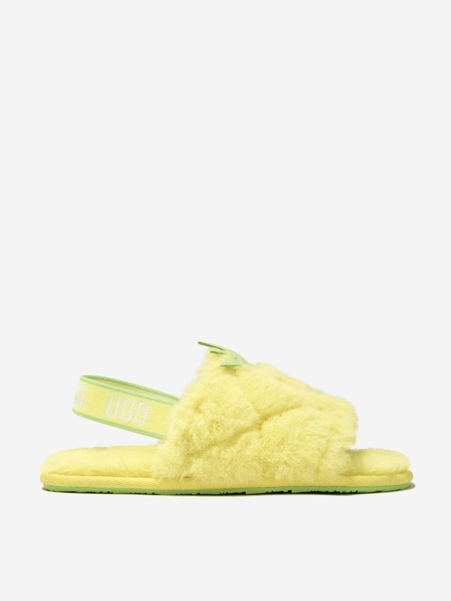 Girls UGG Nightwear & Pyjamas | Kids Fluff Yeah Pineapple Stuffie Slippers In Yellow