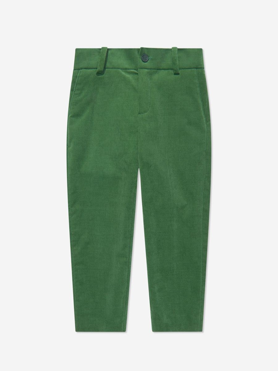 Teen KENZO KIDS Shorts | Boys Velvet Trousers In Green