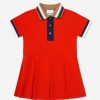 Baby Burberry Kids Dresses | Baby Girls Mini Serena Polo Dress In Red