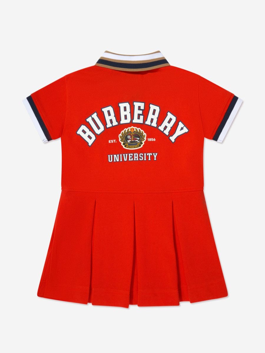 Baby Burberry Kids Dresses | Baby Girls Mini Serena Polo Dress In Red