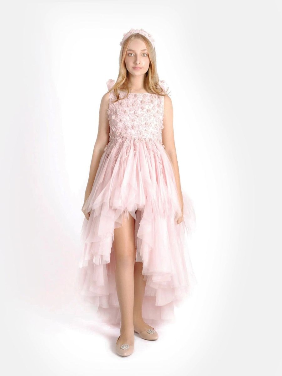 Teen Maison Ava Dresses | Girls Florentina Dress In Pink Ballet