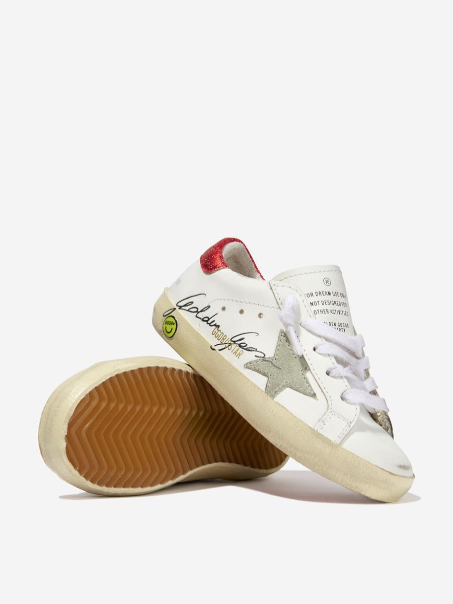 Teen Golden Goose Kids Footwear | Golden Goose Kids - Kids Leather And Suede Superstar Vintage Trainers | Childsplay Clothing