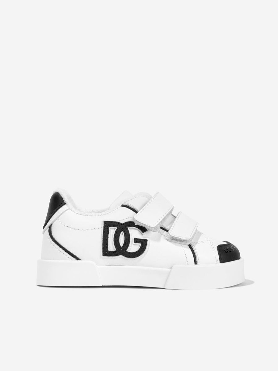 Girls Dolce & Gabbana Kids Sneakers | Kids Leather Portofino Trainers In White