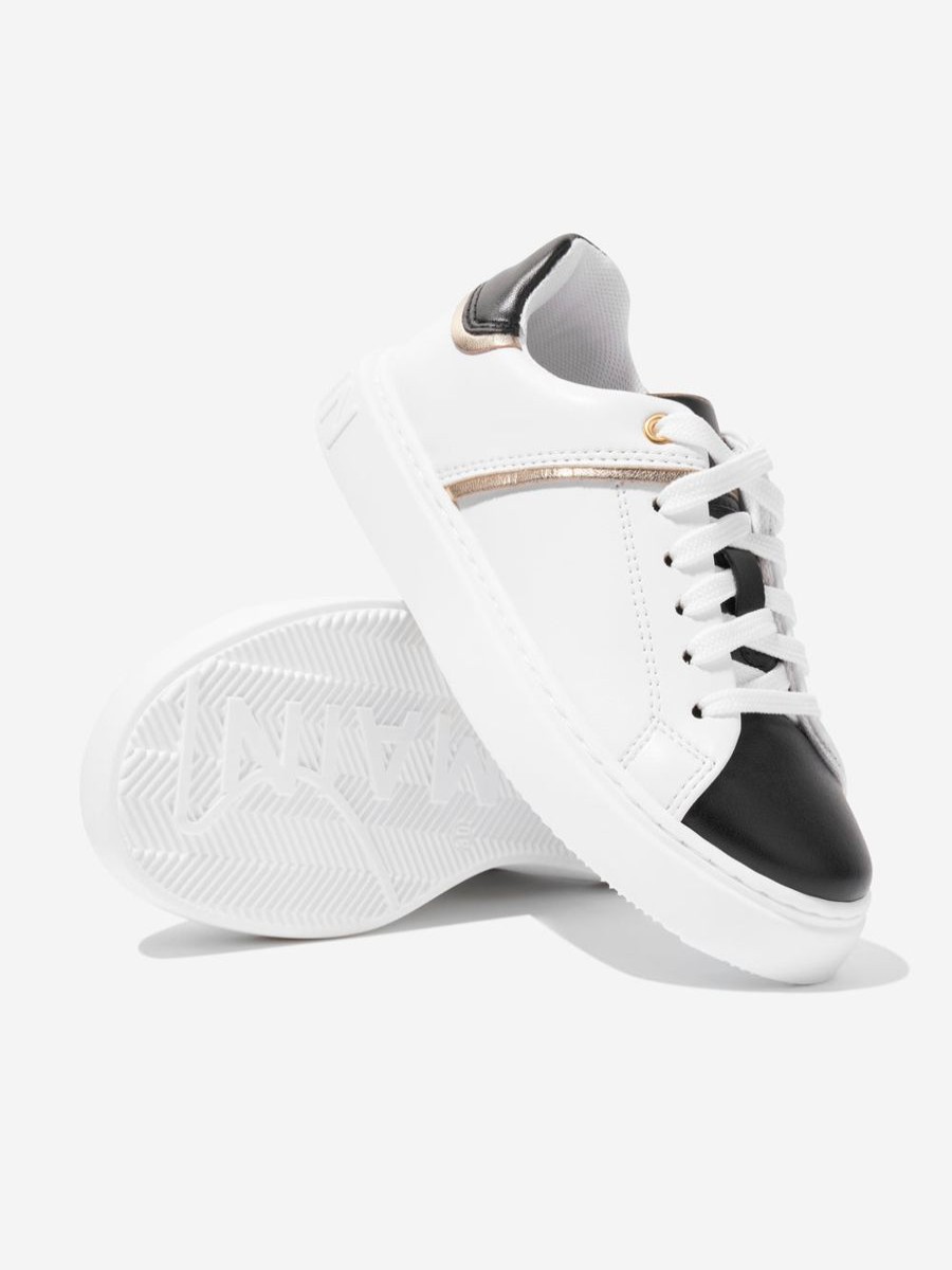 Girls Balmain Sneakers | Kids Logo Trainers In White