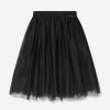 Girls Guess Skirts | Girls Mesh Midi Skirt In Black