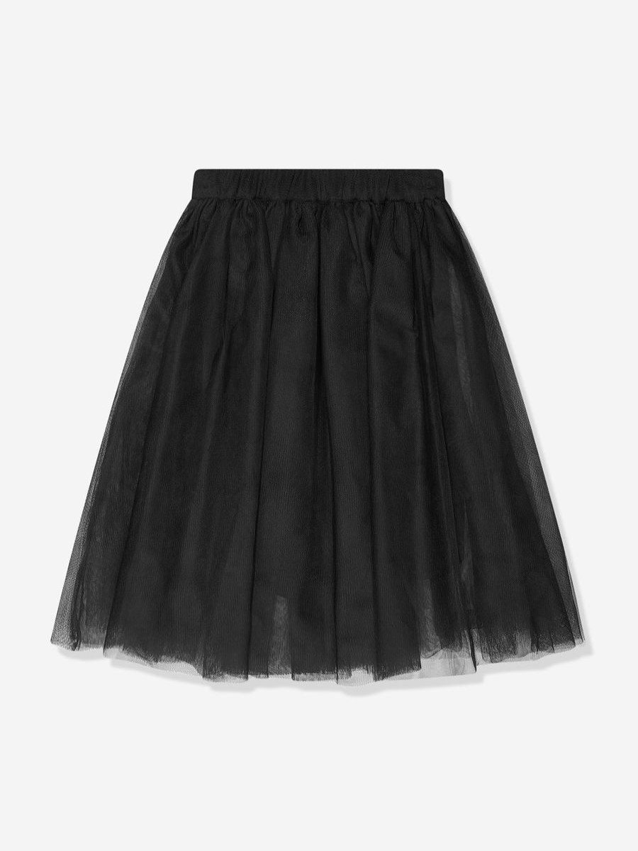 Girls Guess Skirts | Girls Mesh Midi Skirt In Black