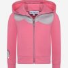 Girls Simonetta Sweatshirts & Hoodies | Pink & Silver Zip Up Top