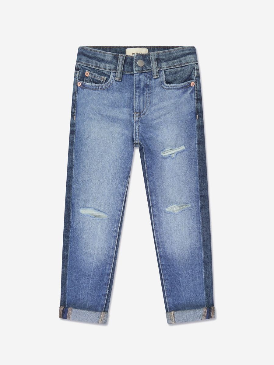 Girls DL1961 Jeans | Girls Harper Distressed Regular Jeans In Blue