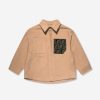 Teen Fendi Kids Shirts | Boys Ff Pocket Flannel Shirt In Beige