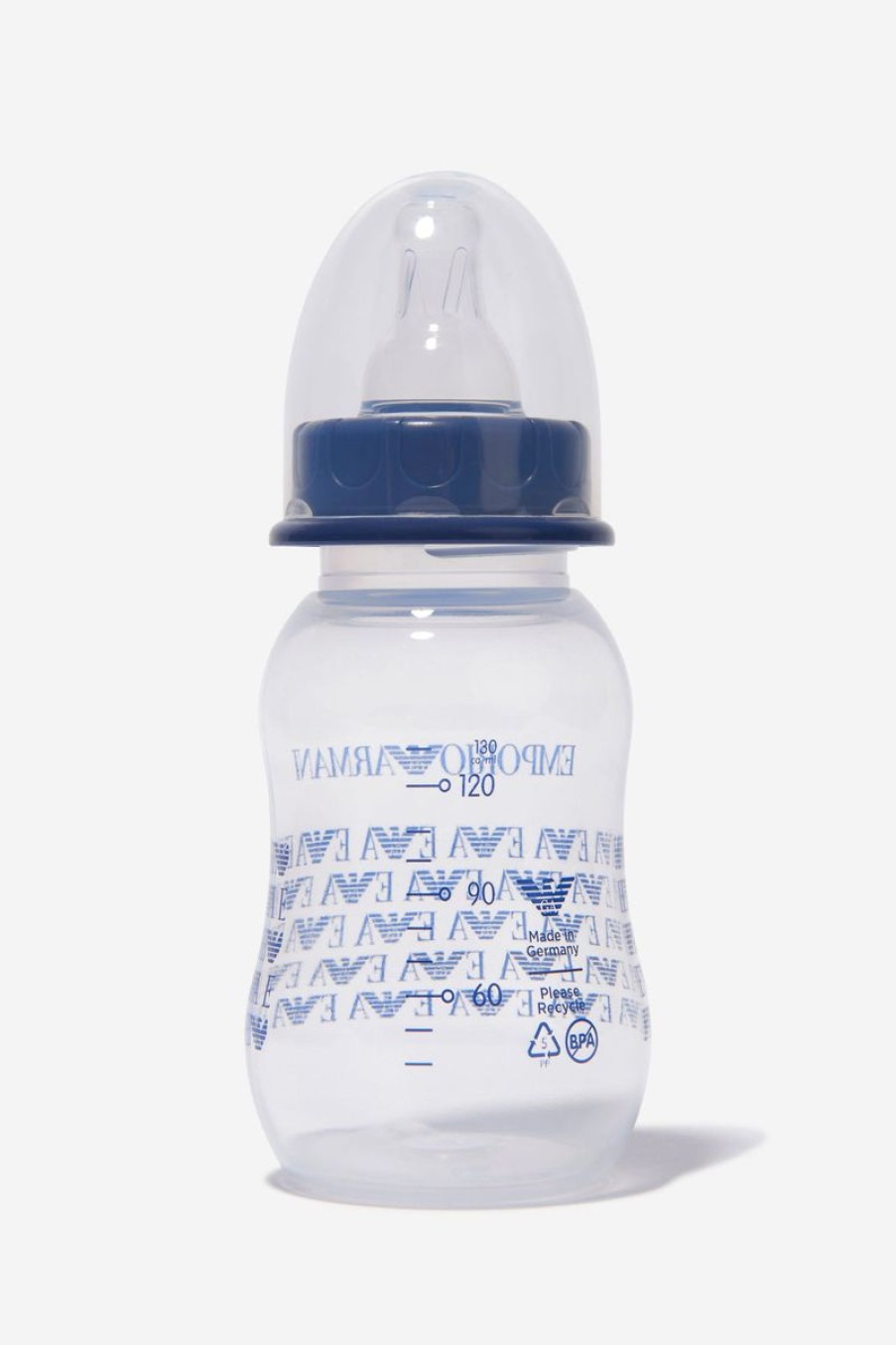 Baby Emporio Armani Bottles, Dummies & Bibs | Emporio Armani - Baby Unisex Logo Print Bottle (Small) | Childsplay Clothing