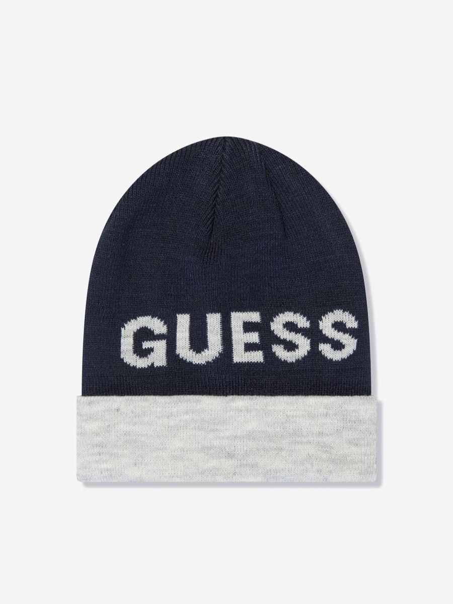 Teen Guess Sweatshirts & Hoodies | Boys Hat And Snood Set In Navy