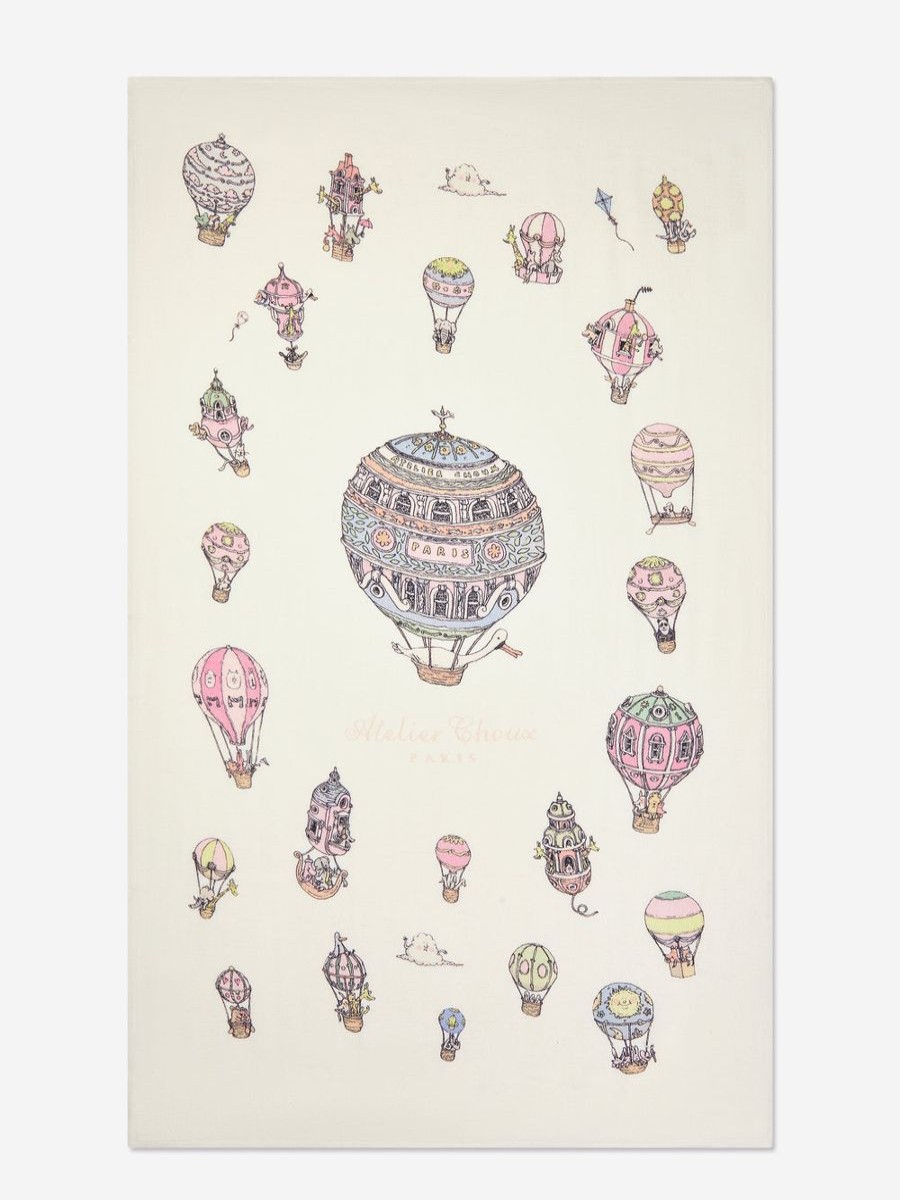 Baby Atelier Choux Blankets | Atelier Choux - Baby Hot Air Balloons Cashmere Blanket | Childsplay Clothing