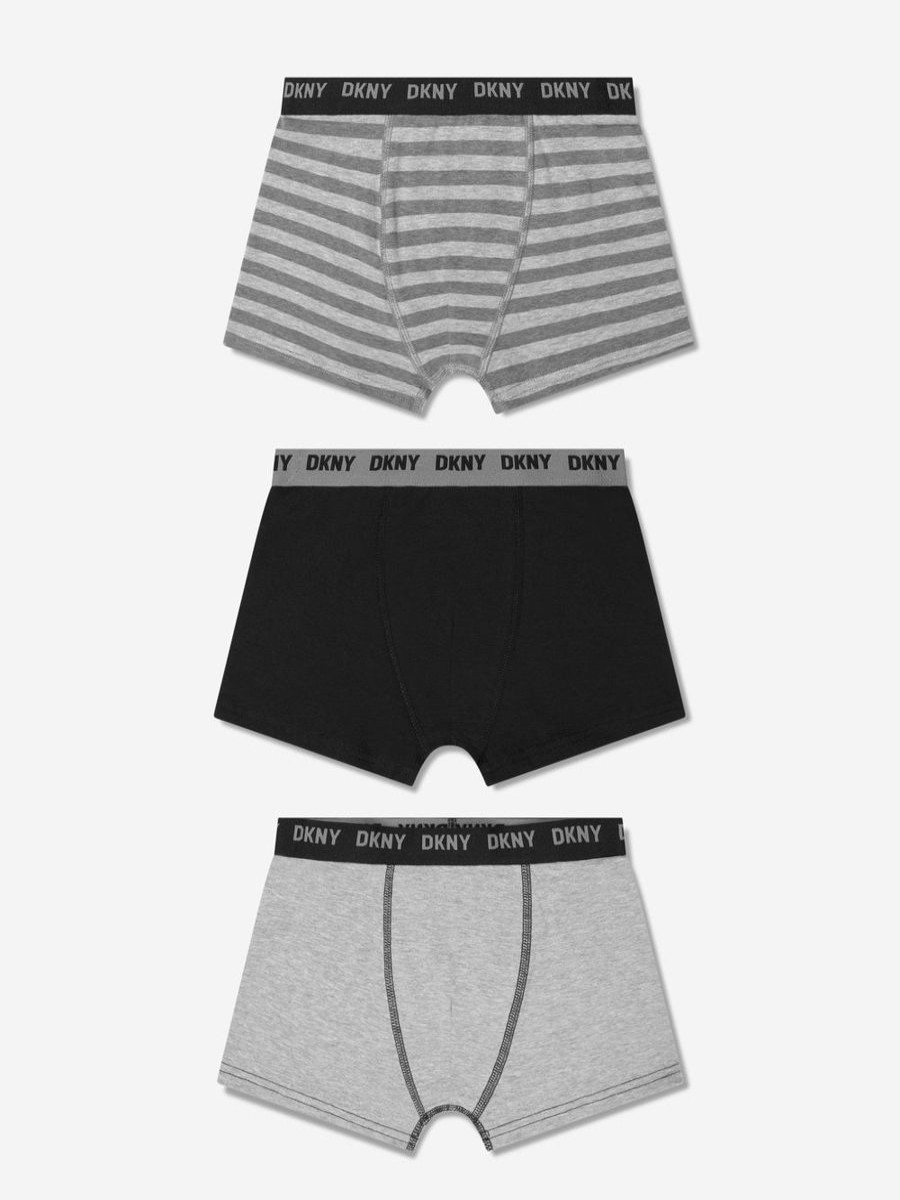 Teen DKNY Sweatshirts & Hoodies | Boys 3 Pack Boxer Shorts Set In Grey