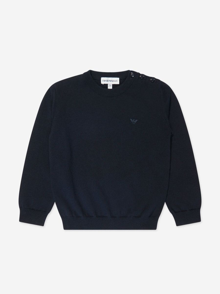 Baby Emporio Armani Sweatshirts & Hoodies | Baby Boys Logo Jumper In Navy