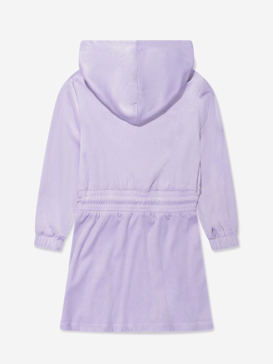 Teen Billieblush Dresses | Girls Velour Hooded Dress In Lilac