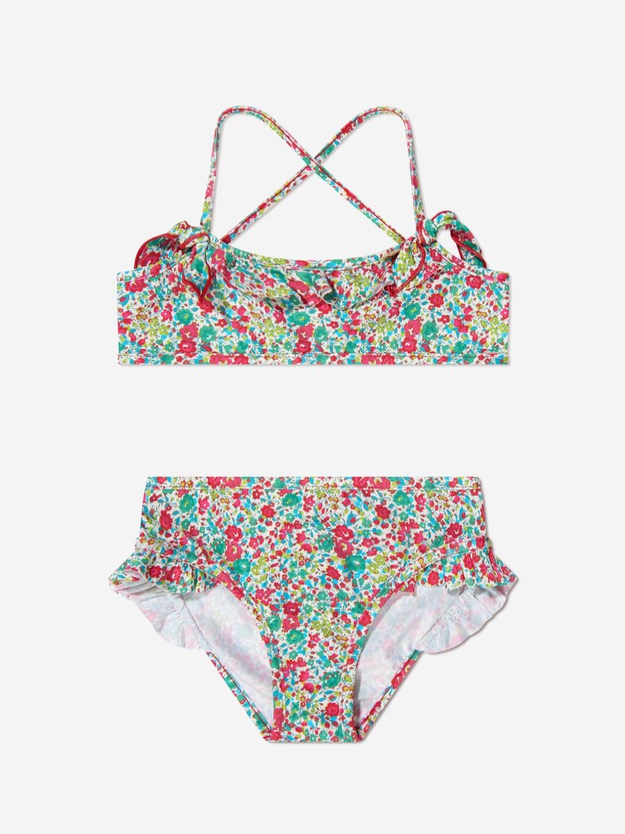 Teen Bonpoint Swimwear | Girls Floral Abigael Bikini In Mint