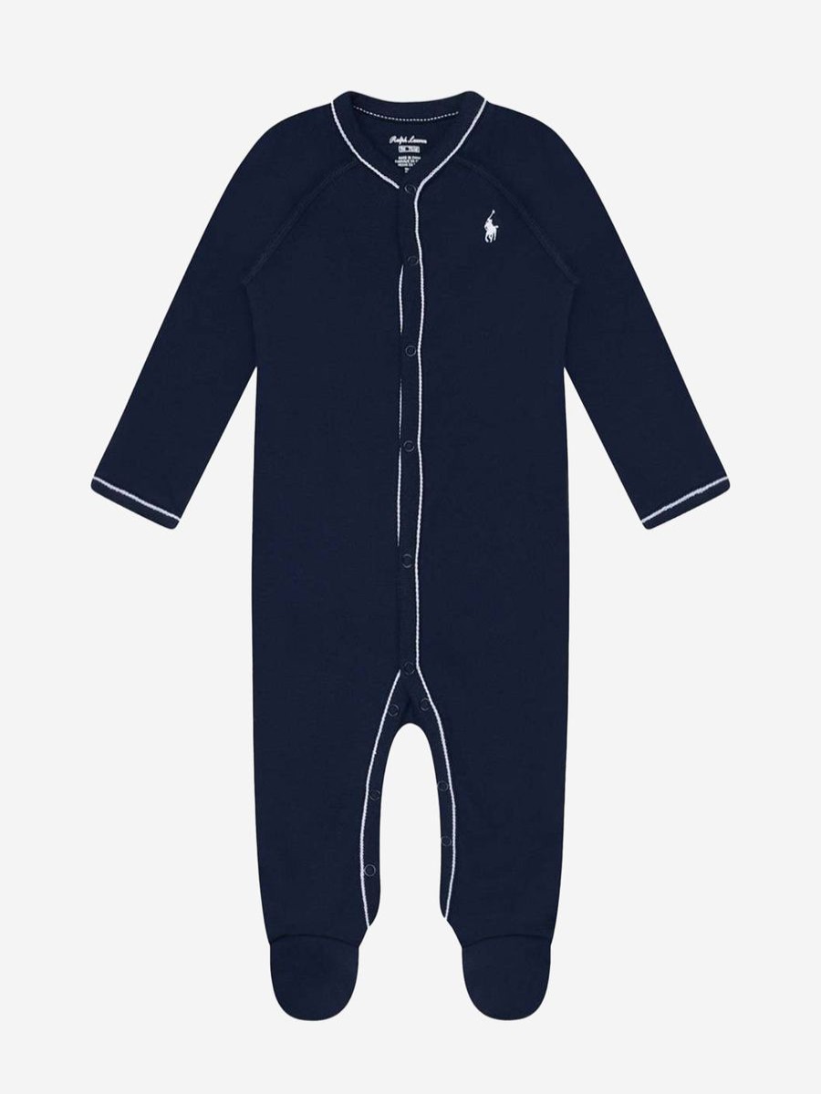 Baby Ralph Lauren Kids Babygrows & Rompers | Ralph Lauren Kids - Baby Boys Logo Babygrow | Childsplay Clothing