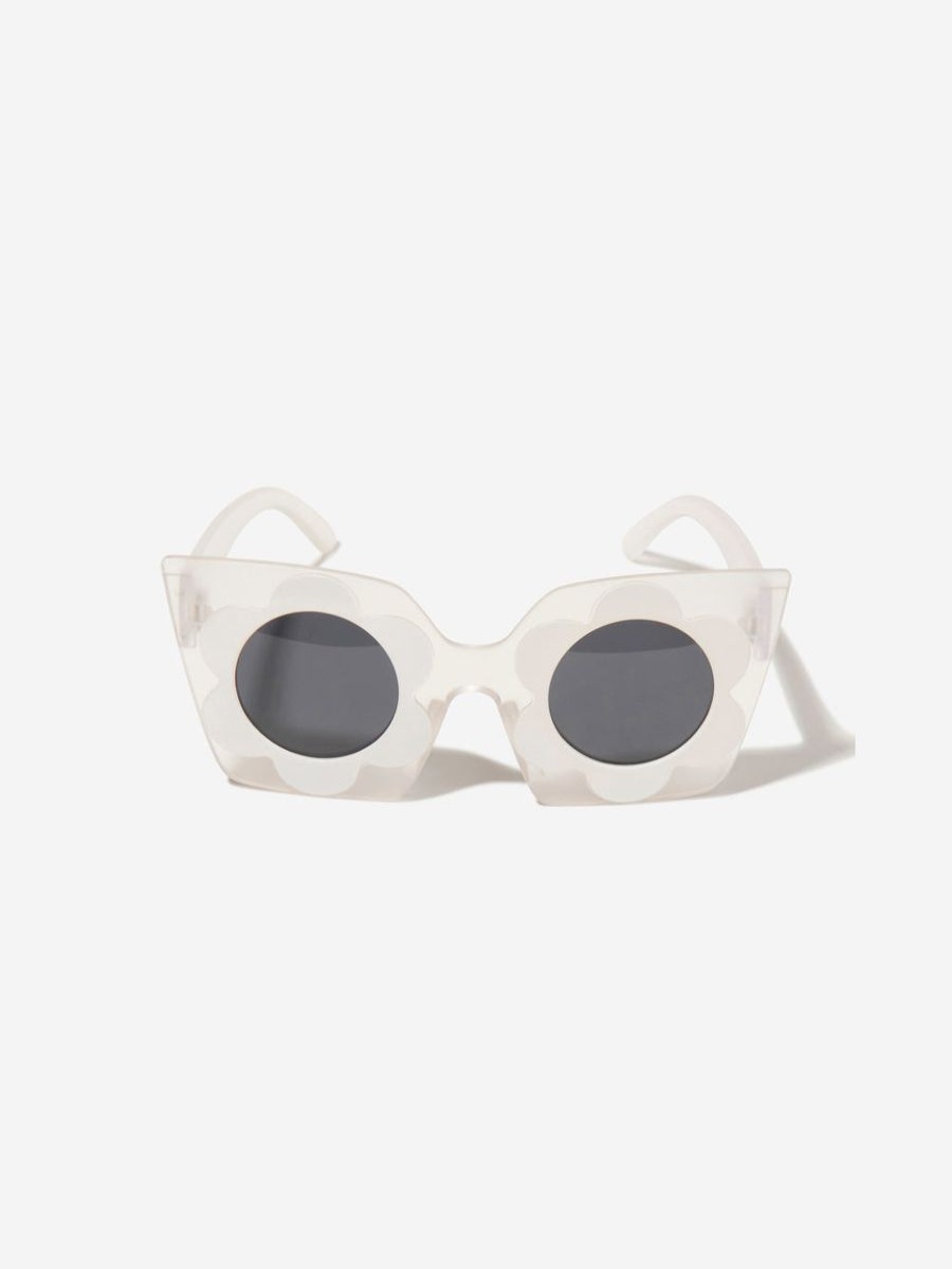 Girls Monnalisa Sunglasses | Girls Monogram Sunglasses With Case In White