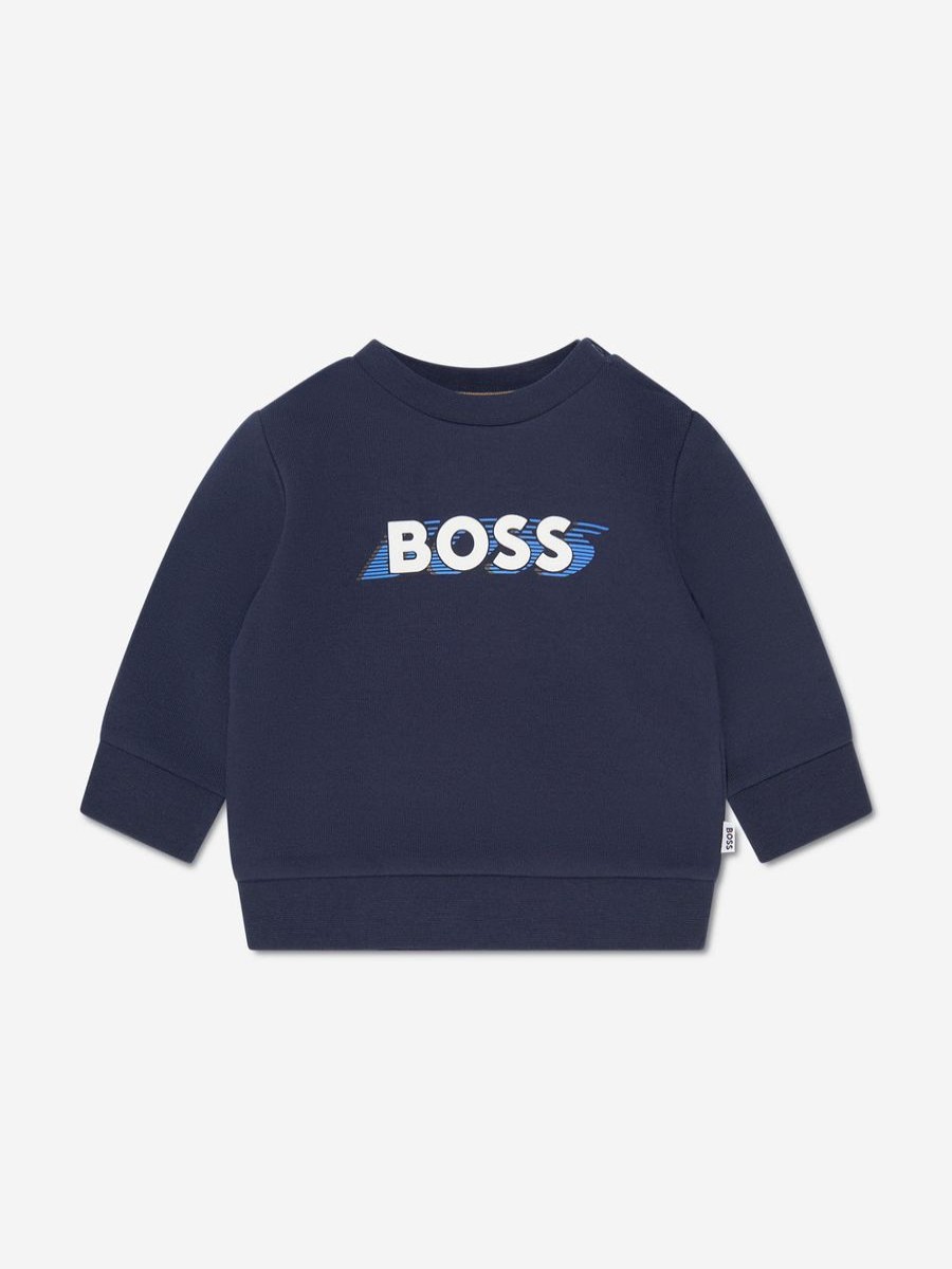 Baby BOSS Sweatshirts & Hoodies | Baby Boys Logo Sweatshirt In Navy