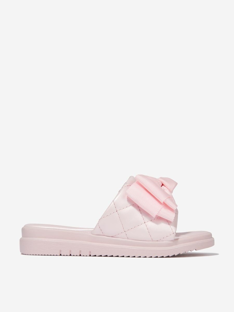 Teen Angels Face Footwear | Girls Lisbeth Quilted Sliders In Pink