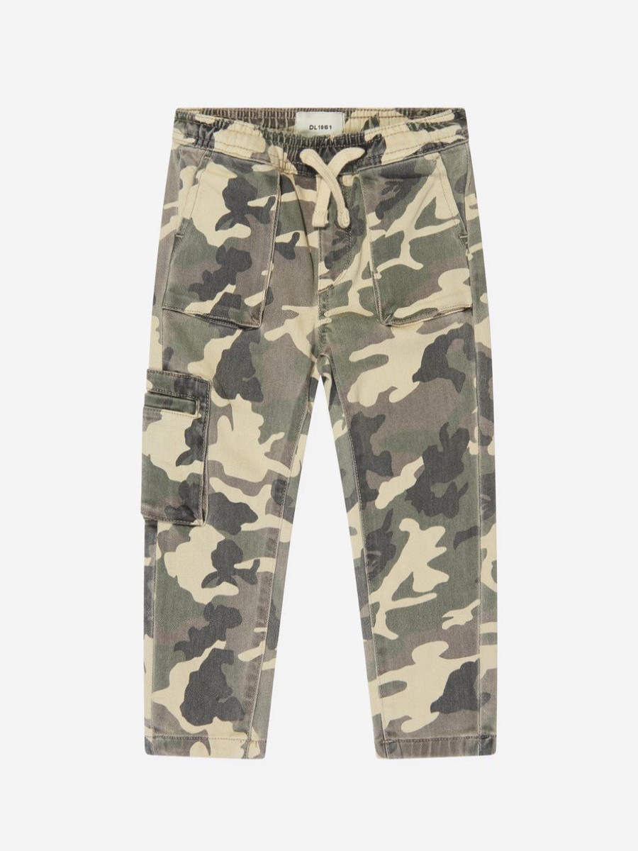 Girls DL1961 Trousers | Kids Jackson Camouflage Joggers In Green