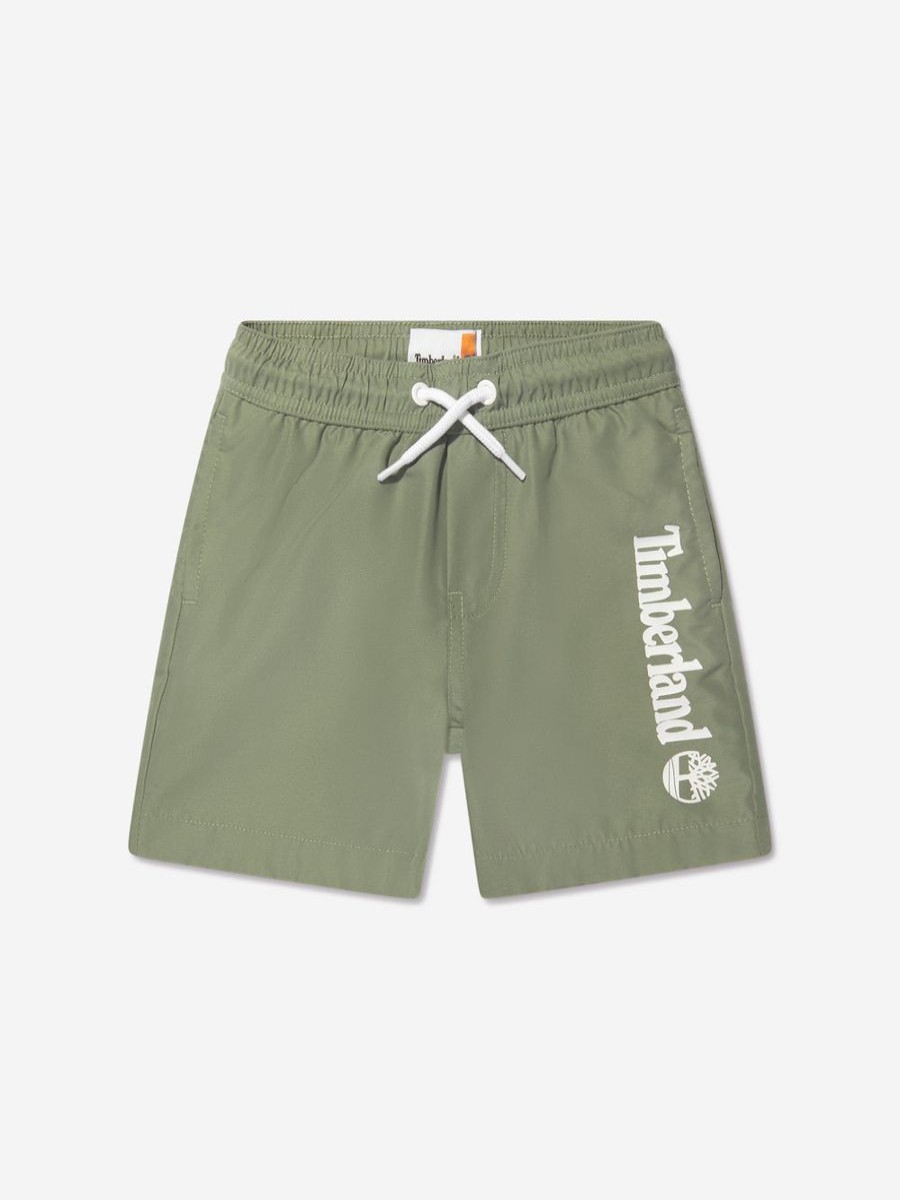 Teen Timberland Swimwear | Boys Logo Swim Shorts In Green