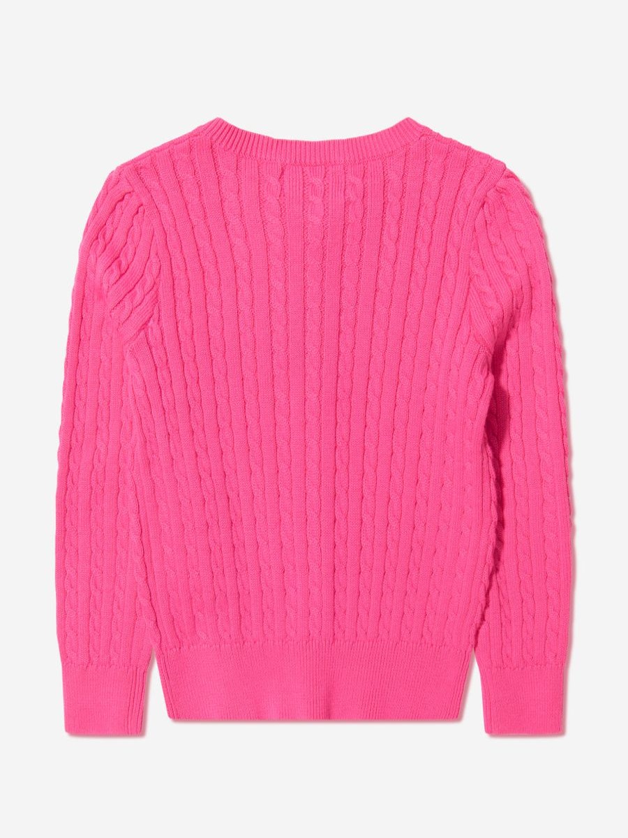 Teen Ralph Lauren Kids Sweatshirts & Hoodies | Girls Cable Knit Cardigan In Pink