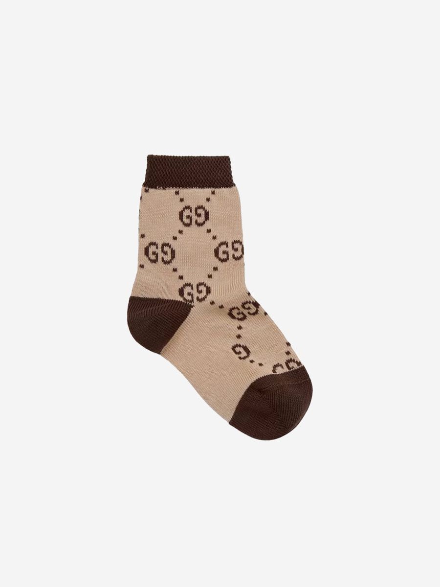 Girls Gucci Kids Socks & Tights | Gucci Kids - Baby Gg Logo Socks | Childsplay Clothing