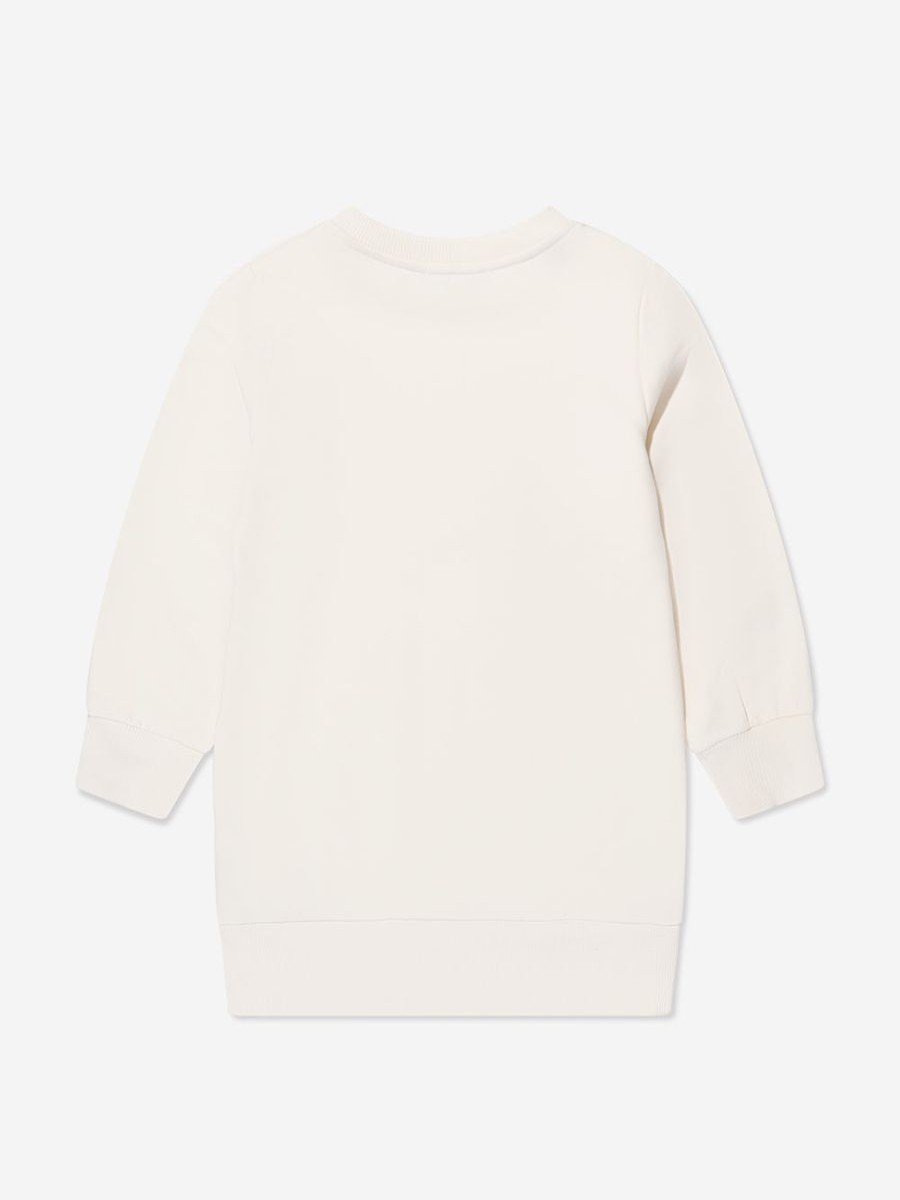 Teen Balmain Dresses | Girls Logo Sweater Dress In Ivory