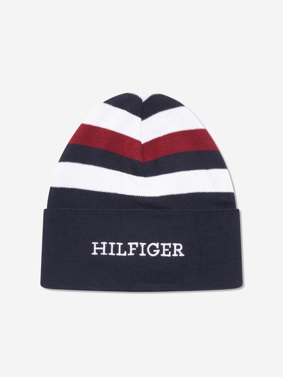 Teen Tommy Hilfiger Accessories | Kids Corporate Hilfiger Beanie Hat In Navy