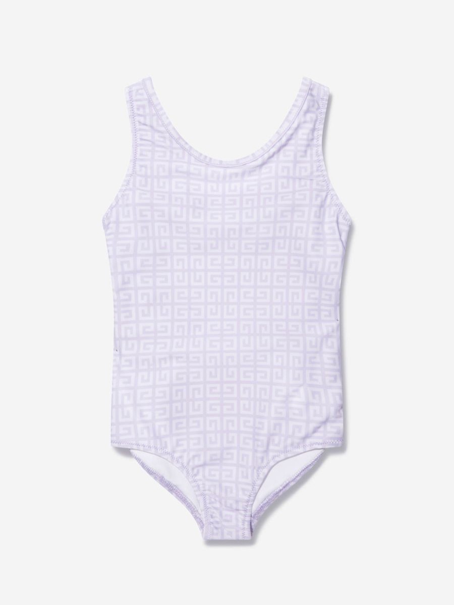 Girls Givenchy Swimwear | Girls 4G Logo Swimming Costume In Lilac