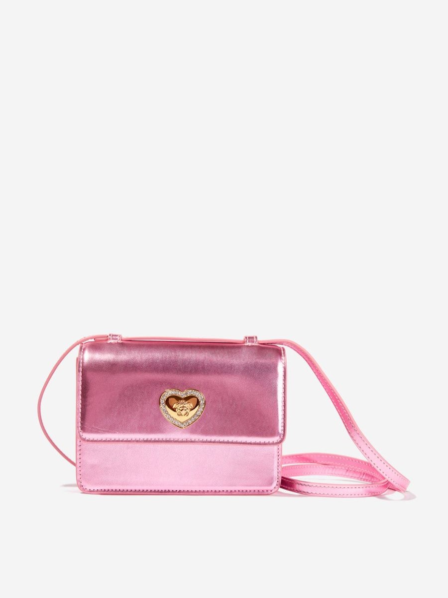 Girls Versace Bags & Backpacks | Girls Medusa Heart Shoulder Bag In Pink