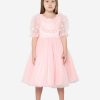 Teen iAMe Dresses | Iame - Girls Short Sleeve Embroidered Dress In Pink | Childsplay Clothing