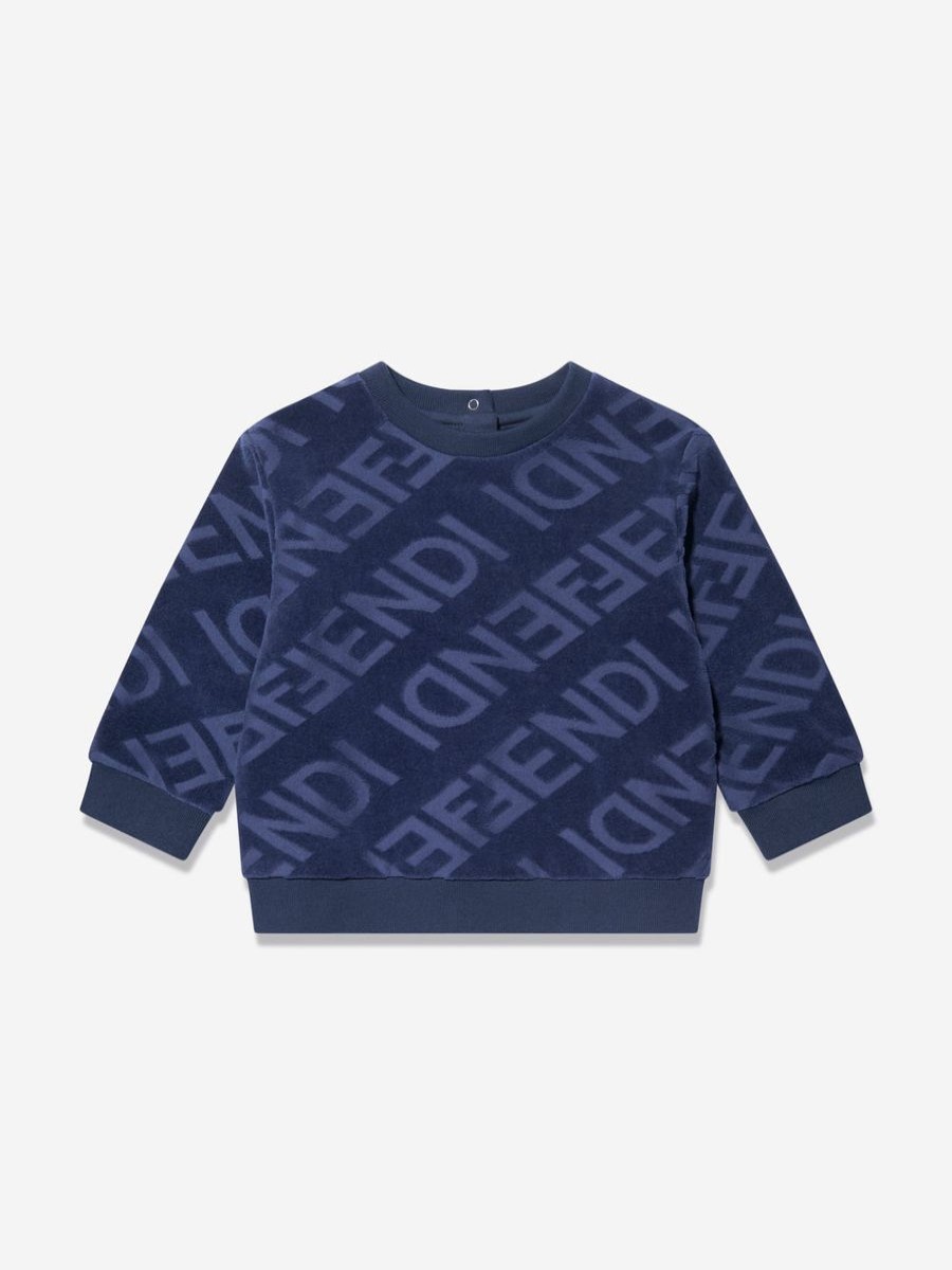 Baby Fendi Kids Sweatshirts & Hoodies | Baby Boys Logo Sweatshirt In Blue