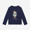 Girls Ralph Lauren Kids Tops & T-Shirts | Girls Long Sleeve Bear T-Shirt In Navy