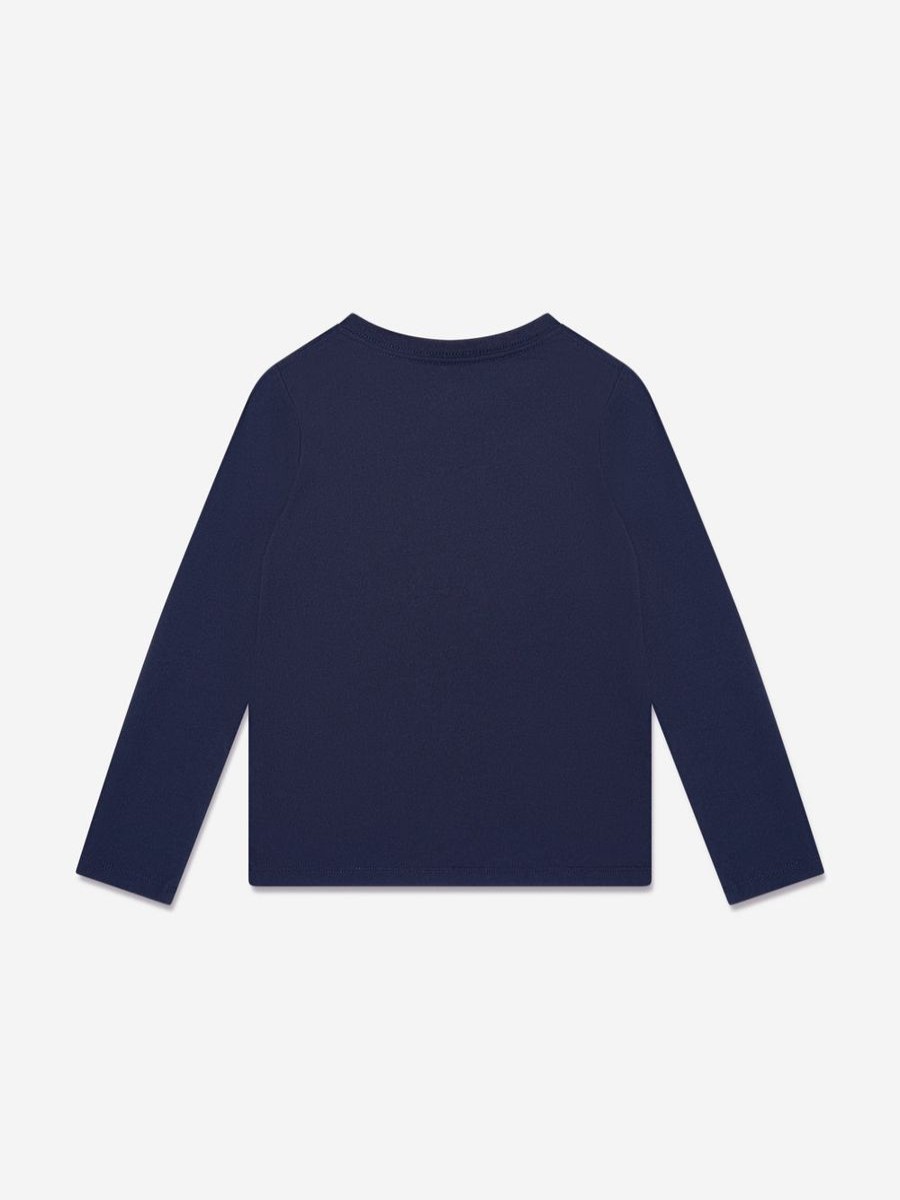 Girls Ralph Lauren Kids Tops & T-Shirts | Girls Long Sleeve Bear T-Shirt In Navy