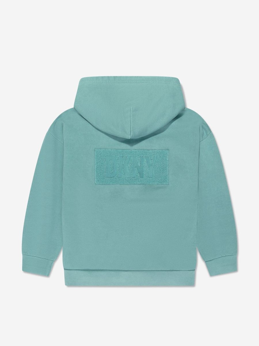 Girls DKNY Sweatshirts & Hoodies | Kids Zip Up Top In Turquoise