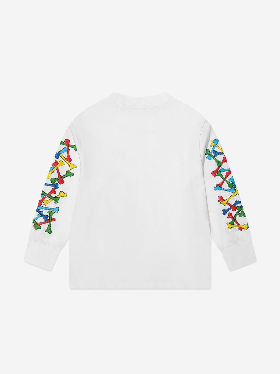 Girls Amiri Tops & T-Shirts | Kids Bones Scribble Long Sleeve T-Shirt In White