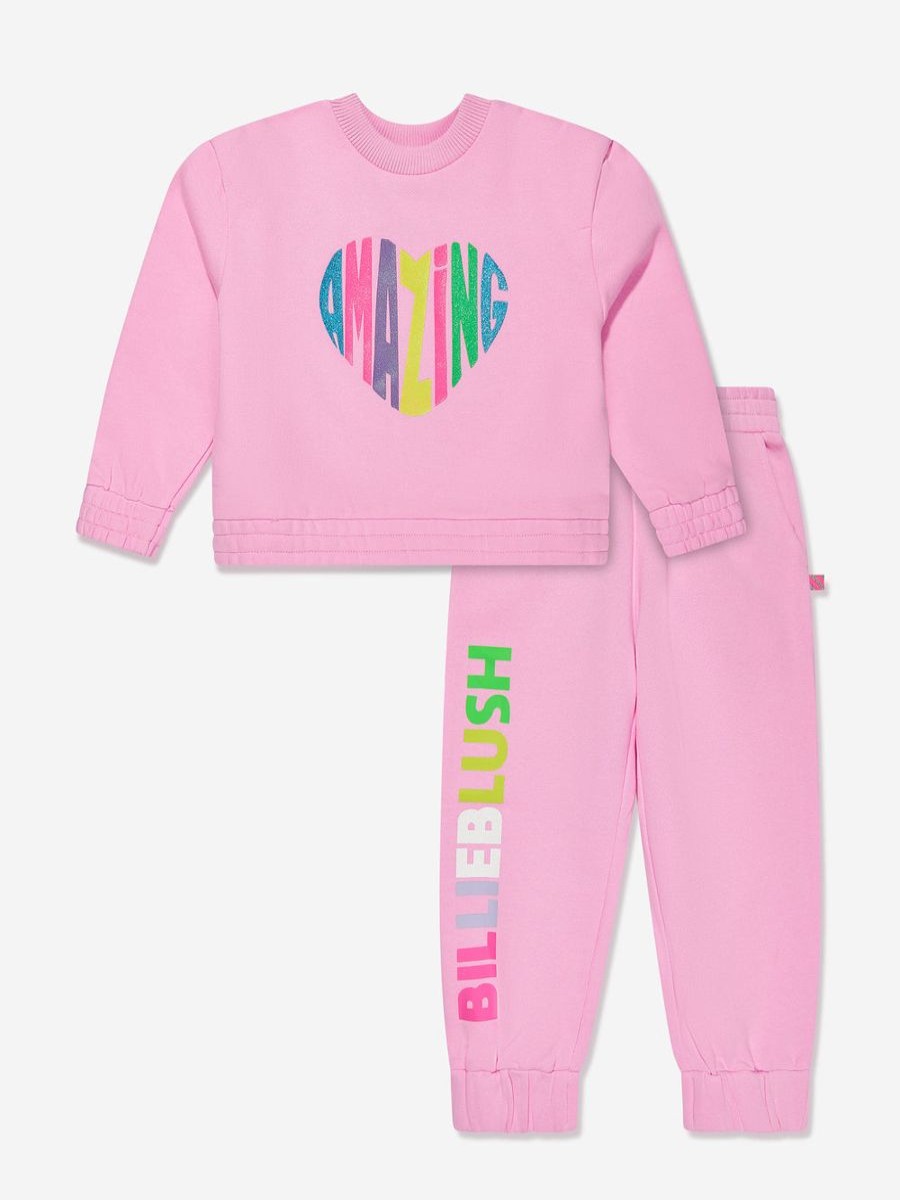 Girls Billieblush Tracksuits | Girls Amazing Heart Tracksuit In Pink