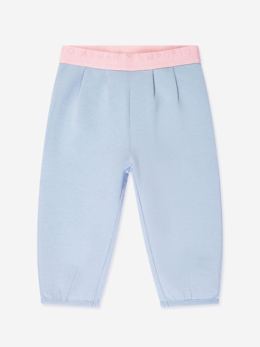 Girls Emporio Armani Trousers | Baby Girls Trousers In Blue