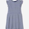 Teen Ralph Lauren Kids Sweatshirts & Hoodies | Girls Striped Ruffle Dress In Navy