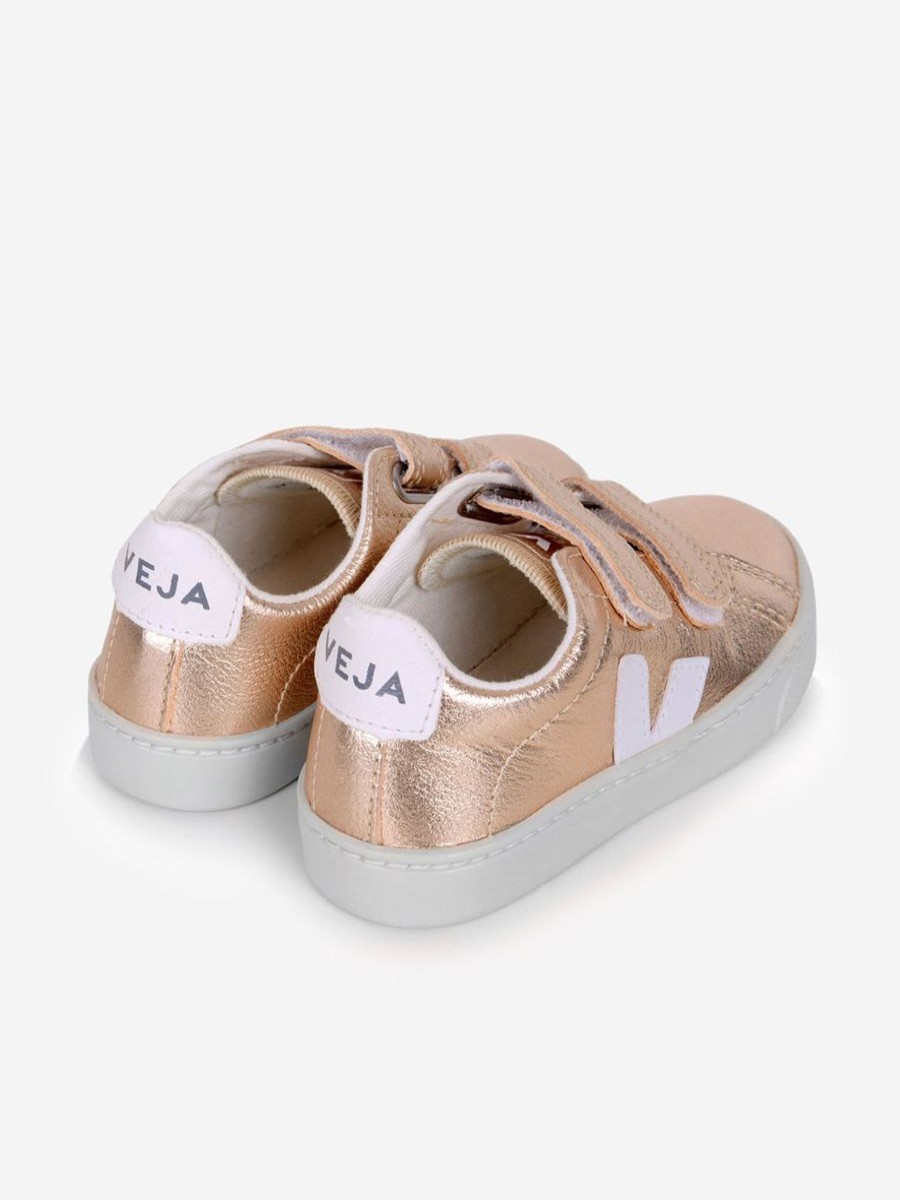 Teen Veja Footwear | Veja - Veja Girls Leather Velcro Strap Trainers | Childsplay Clothing