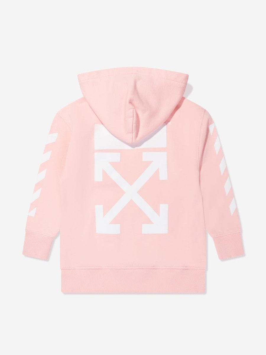 Teen Off-White Shorts | Girls Classic Arrow Tab Hoodie In Pink