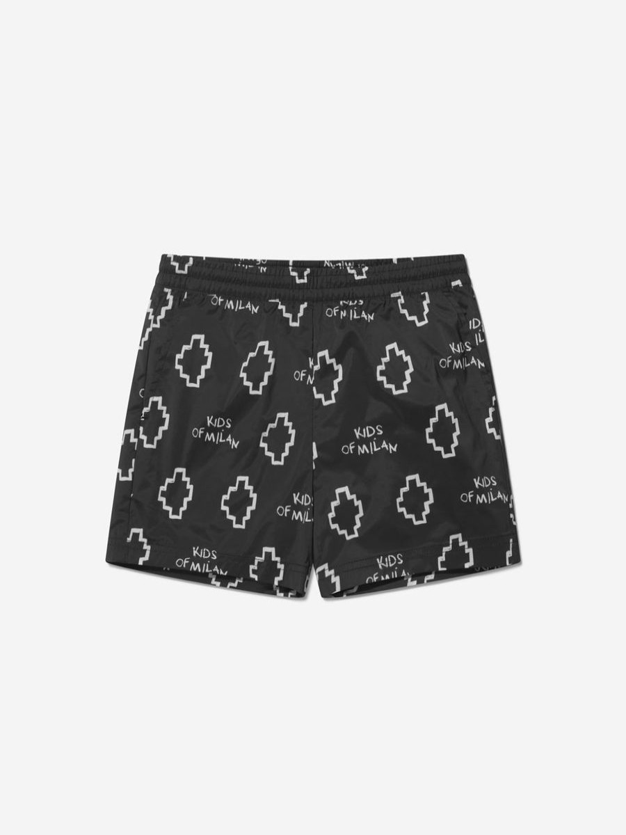 Teen Marcelo Burlon Swimwear | Boys Logo Print Swim Shorts