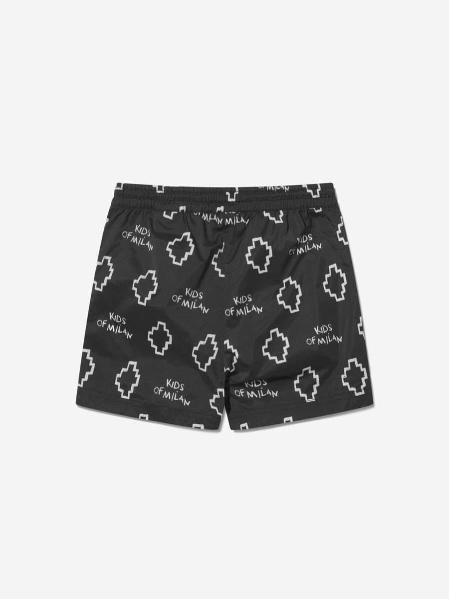 Teen Marcelo Burlon Swimwear | Boys Logo Print Swim Shorts